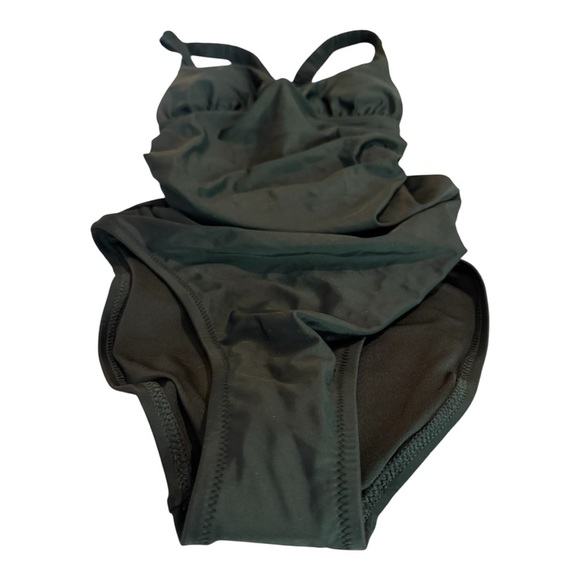 J.Crew Scrunchie-Criss Cross Strap Plunge Onepiece Swimsuit in size 0 NEW BM430 - Picture 4 of 15